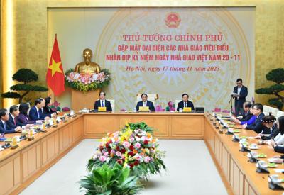 Thủ tướng Chính phủ gặp mặt đại diện các nhà giáo tiêu biểu