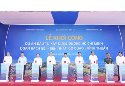 Khởi công xây dựng 52km đường Hồ Chí Minh xuyên miền Tây