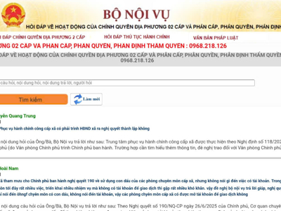 Bộ Nội vụ công bố đường dây nóng giải đáp về chính quyền địa phương 2 cấp