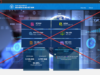 Cảnh báo về website giả mạo Cổng dịch vụ công trực tuyến Bảo hiểm xã hội Việt Nam