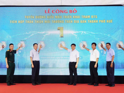 Triển khai trạm BTS thế hệ mới tích hợp thân thiện môi trường tại Huế