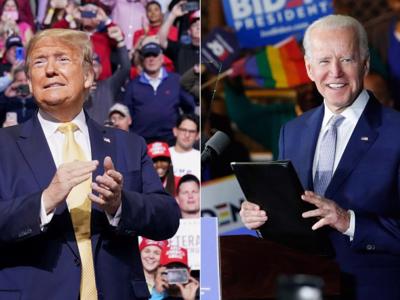 Trước ngày bầu cử, ông Biden dẫn trước ông Trump với khoảng cách lớn