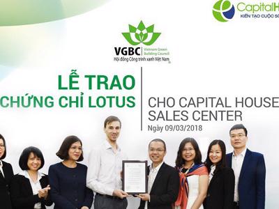 Capital House nhận chứng chỉ công trình xanh thứ 5