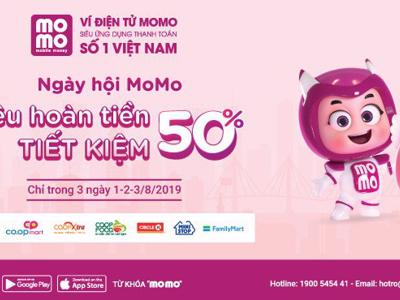 MoMo hoàn tiền 50% khi đi chợ trong 3 ngày 1-2-3/8/2019