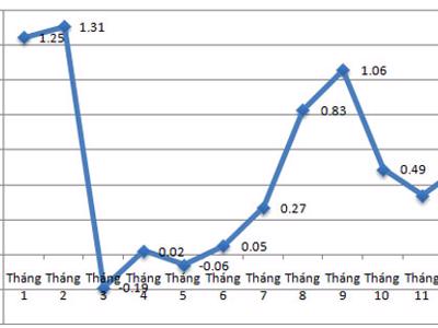 CPI năm 2013 tăng thấp nhất trong 10 năm