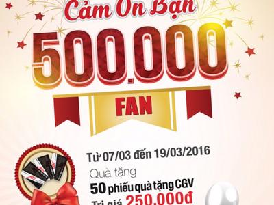 Facebook Fanpage Techcombank đạt 500.000 thành viên