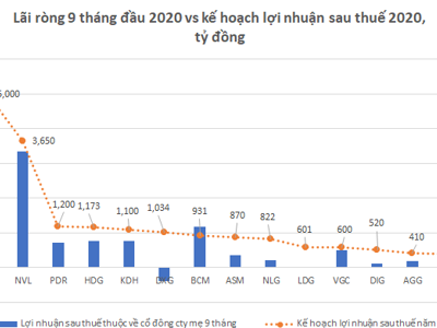 Một loạt ông lớn bất động sản có khả năng vượt kế hoạch lợi nhuận 2020