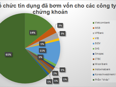 Nhận diện ngân hàng bơm vốn khủng nhất cho công ty chứng khoán