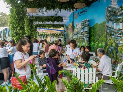 Gian hàng của Flamingo Group thu hút khách ngày khai mạc VITM 2018