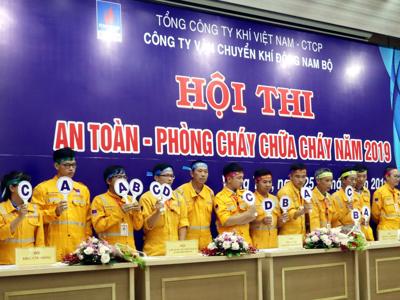 Khí Đông Nam Bộ tổ chức Hội thi an toàn - phòng cháy chữa cháy năm 2019