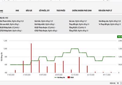 Cổ phiếu HKB bị tạm ngừng giao dịch