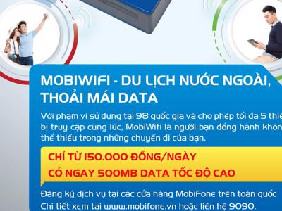 Có mobiwifi, đi nước ngoài không lo rớt mạng