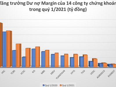 Margin đang ở mức nào qua báo cáo tài chính quý 1 của các công ty chứng khoán?