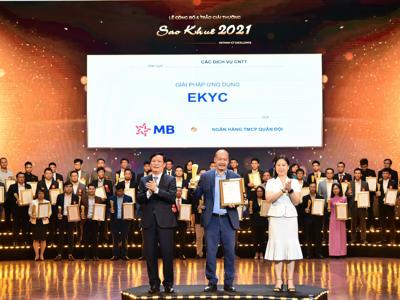 Giải pháp eKYC của MB giành giải thưởng “Sao Khuê 2021”