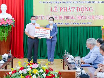 Hưng Thịnh tặng 50.000 liều vaccine phòng, chống Covid-19 cho tỉnh Bình Định