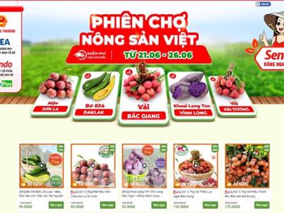 Nông dân Bắc Giang, Hải Dương, Vĩnh Long, Đắk Lắk, Sơn La bán livestream nông sản trên Sendo