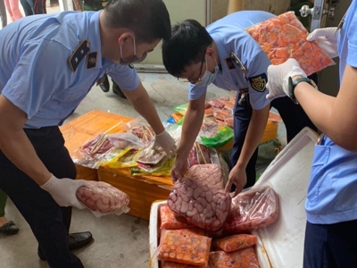 Thu giữ 10 tấn nội tạng đông lạnh đã bốc mùi hôi thối