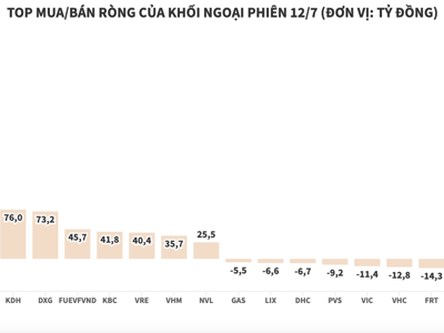 Thị trường càng giảm, khối ngoại càng gom ròng