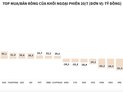 Khối ngoại mua ròng đột biến PVI với hơn 341 tỷ đồng