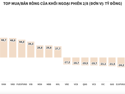 Khối ngoại tiếp tục mua ròng, tập trung gom SSI và HPG