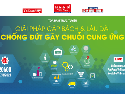 Tối 7/8: Tọa đàm trực tuyến "Giải pháp cấp bách & lâu dài chống đứt gãy chuỗi cung ứng"