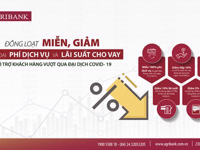 Agribank đồng loạt miễn, giảm các loại phí dịch vụ 