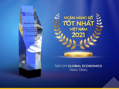 PvcomBank được vinh danh là ngân hàng số tốt nhất Việt Nam 2021