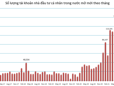 Tiền F0 “cuồn cuộn”, gần 130 ngàn tài khoản cá nhân trong nước mở mới tháng 10