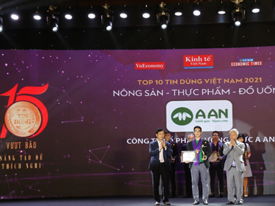 Gạo A An được vinh danh trong Top 10 sản phẩm Tin Dùng 2021