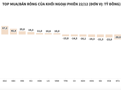 Khối ngoại bán ròng thêm gần 300 tỷ đồng cổ phiếu CEO