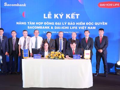 Sacombank và Dai-Ichi Life Việt Nam nâng tầm hợp đồng đại lý bảo hiểm độc quyền 