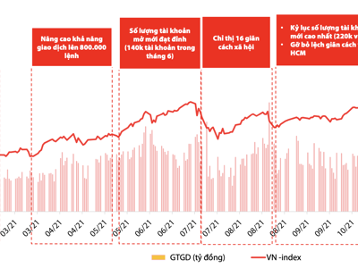 Những dấu ấn khó quên của thị trường chứng khoán năm 2021