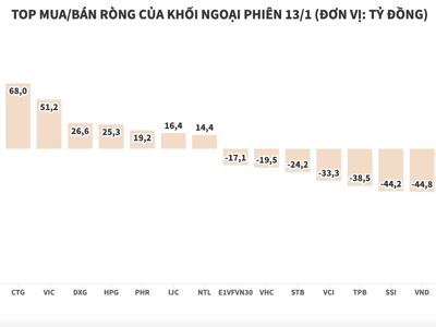 Khối ngoại đảo chiều bán ròng, xả hơn 125 tỷ đồng VRE