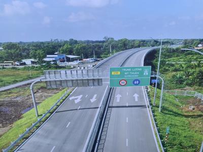 Cao tốc Trung Lương – Mỹ Thuận chính thức cho xe lưu thông vào 0 giờ ngày 25/1