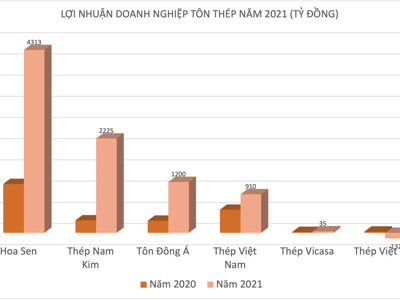 Nhiều doanh nghiệp thép báo lãi kỷ lục năm 2021, dự báo năm 2022 còn tốt nữa