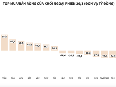 Khối ngoại tiếp tục mua ròng, ưa thích cổ phiếu ngân hàng