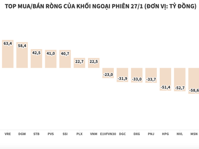 Khối ngoại giải ngân ròng trên cả ba sàn, tổng đạt hơn 193 tỷ đồng