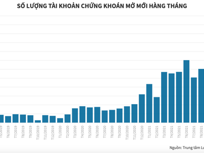 Hơn 210.000 tài khoản chứng khoán cá nhân mở mới trong tháng 2