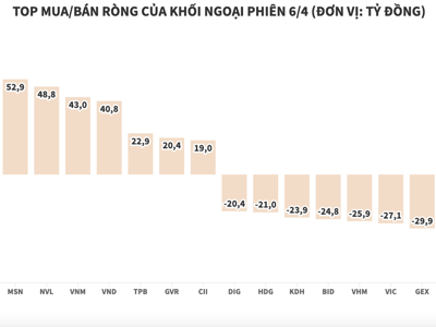 Khối ngoại trở lại gom ròng gần 81 tỷ đồng