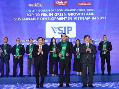 VSIP JSC lọt Top 10 doanh nghiệp FDI phát triển bền vững hàng đầu Việt Nam năm 2022