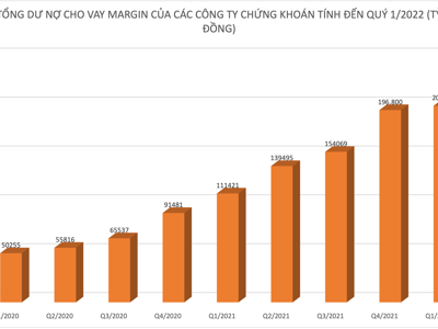 Cho vay margin vẫn “căng” kỷ lục 201.176 tỷ đồng đến cuối quý 1/2022