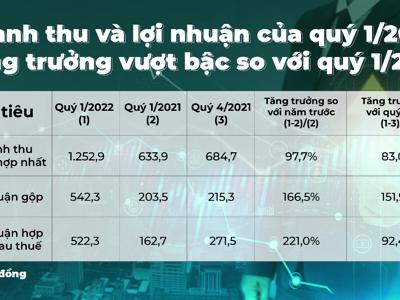 Bamboo Capital (BCG) lãi quý 1 đạt 522 tỷ, tăng trưởng 221% so với cùng kỳ