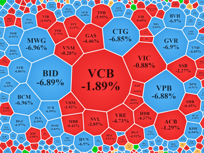 Kỷ lục lịch sử: 356 cổ phiếu giảm hết biên độ trên toàn thị trường