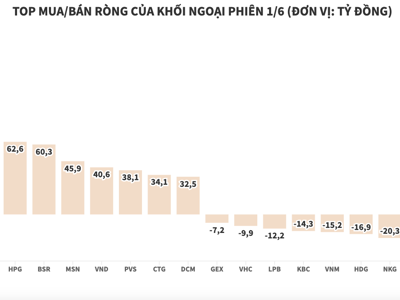 Khối ngoại tiếp tục mua ròng, tập trung gom cổ phiếu hóa chất và phân bón         