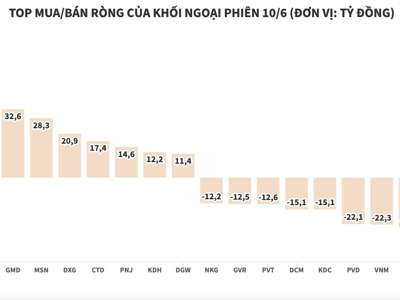 Khối ngoại mua ròng phiên thứ 5 liên tiếp, tập trung gom STB và HDB