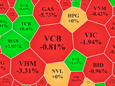 Cổ phiếu vốn hóa lớn “ép” VN-Index xuống đáy