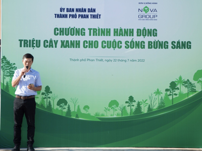 “Triệu cây xanh cho cuộc sống bừng sáng” tiếp tục được NovaGroup triển khai tại Bình Thuận