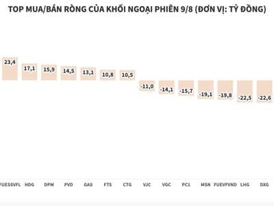 Khối ngoại vẫn bán ròng nhưng lực xả tiếp tục giảm