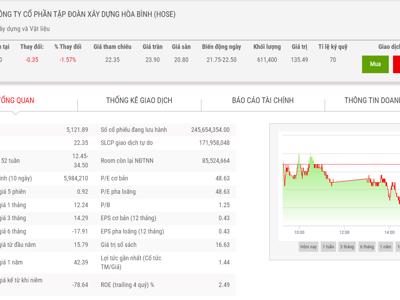 HBC phát hành 5 triệu cổ phiếu riêng lẻ, giá chào cao hơn 45% so với thị giá