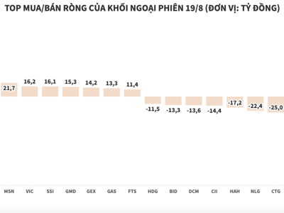 Khối ngoại đảo chiều sang bán ròng, xả nhiều nhóm bất động sản